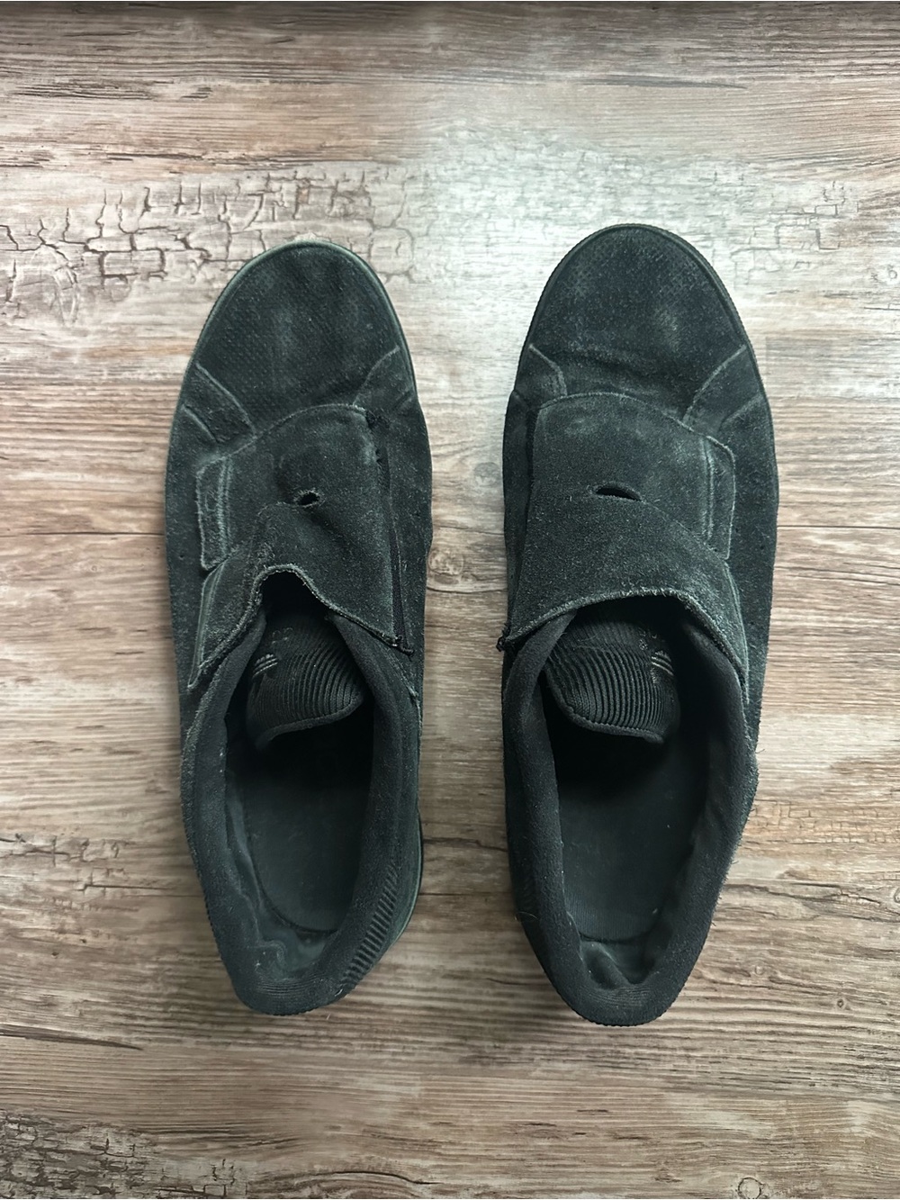 adidas Men's Black Suede Slip-On Sneakers